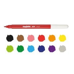 Carioca Joy Yıkanabilir Keçeli Boya Kalemi 12 Renk - 40614