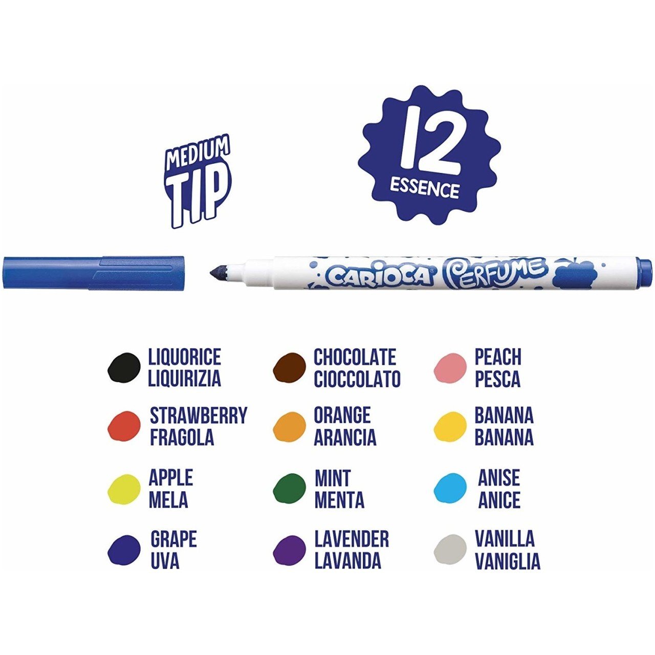 Carioca Kokulu Keçeli Boya Kalemi 12'li - 42672