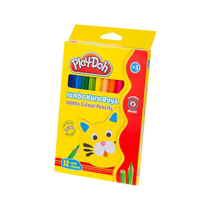 Play-Doh 12 Renk Jumbo Kuru Boya