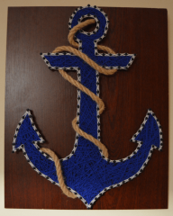 String Art Gemi Çapası Duvar Panosu