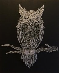 String Art Baykuş Duvar Panosu