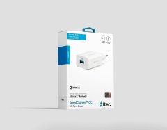 SpeedCharger iPhone ve Android için Seyahat Hızlı Şarj Aleti 3.0 QC Beyaz Rengi