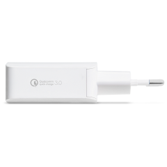 SpeedCharger iPhone ve Android için Seyahat Hızlı Şarj Aleti 3.0 QC Beyaz Rengi