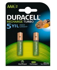 Duracell Şarj Edilebilir AAA İnce Kalem Pil 850 mAh 2'li