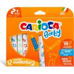 Carioca Baby Jumbo Yıkanabilir Keçeli Boya Kalemi 12'li - 42814