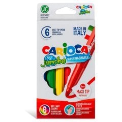 Carioca Jumbo Yıkanabilir Keçeli Boya Kalemi 6'lı - 40568