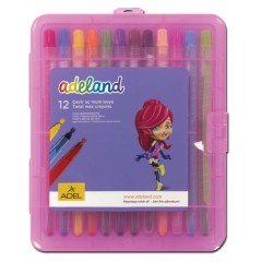 Adeland Çevir-Aç Mum Boya 12 Renk